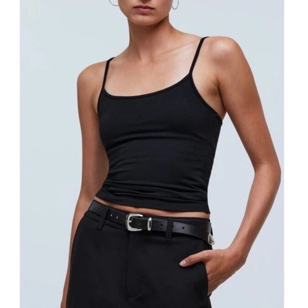 Madewell Scoopneck Cami Tank Women's Size Small in Black New With Tags